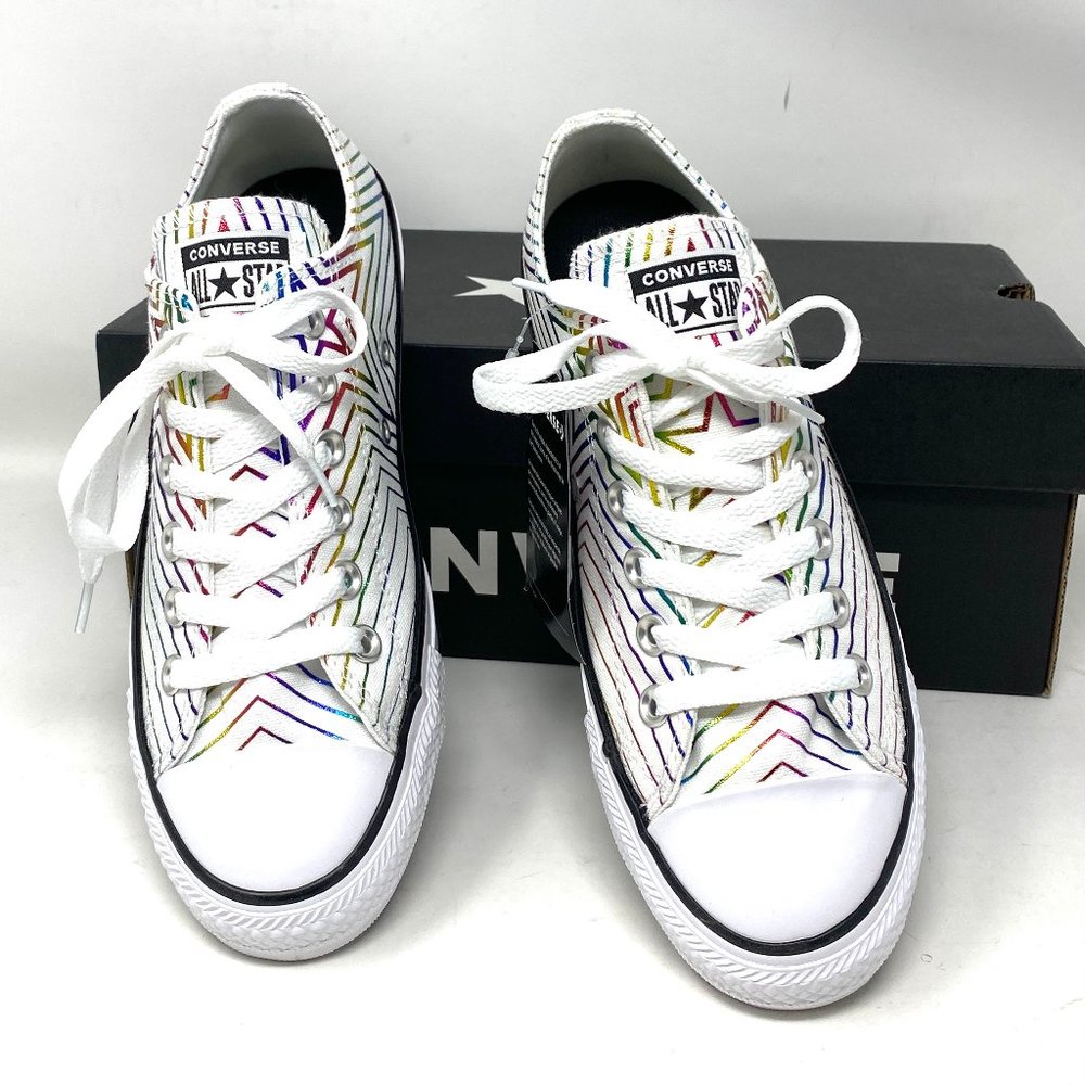 🌸Sale🌸 Converse Chuck Taylor AS Low Canvas White Multi Women Size 6 565440F - Picture 4 of 10